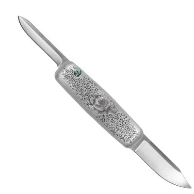 Famars USA: Hand Engraved Lama With Cougar and English Scroll Design