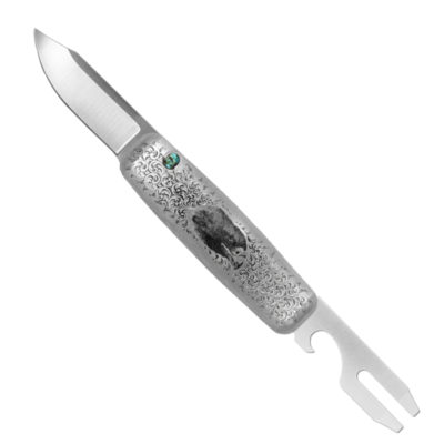 Famars USA: Hand Engraved Lama With a Hawk and English Scroll Design