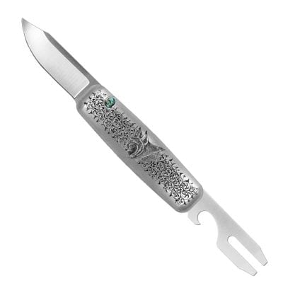 Famars USA: Hand Engraved Lama With a Lynx and English Scroll Design