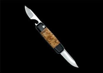 LAMA – BLACK ALUMINUM WITH BURL WOOD IN-LAY