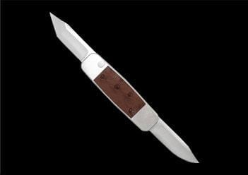 PICCOLO – STAINLESS STEEL WITH BROWN OSTRICH IN-LAY