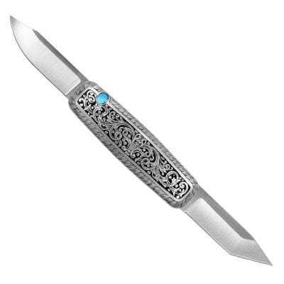 Famars USA: Hand Engraved Lama With Deep Ornamental Engraving with Simple Scroll Edging