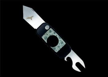 SIGARO – BLACK ALUMINUM WITH BULL FROG IN-LAY