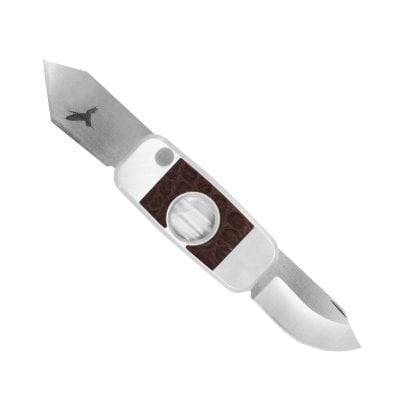 Sigaro - Stainless Steel With Brown Crocodile