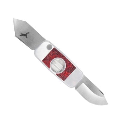 Sigaro - Stainless Steel With Red Lizard In-Lay